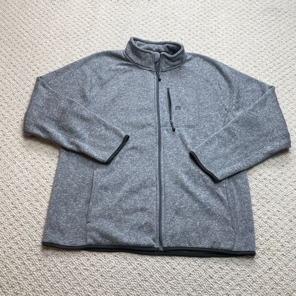 Avalanche Outdoor Supply Company Jacket Mens XL Heather Gray Full Zip Sweatshirt